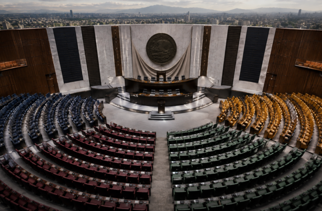 Ilustración editorial sobre los escenarios para la Cámara de Diputados después de 2027