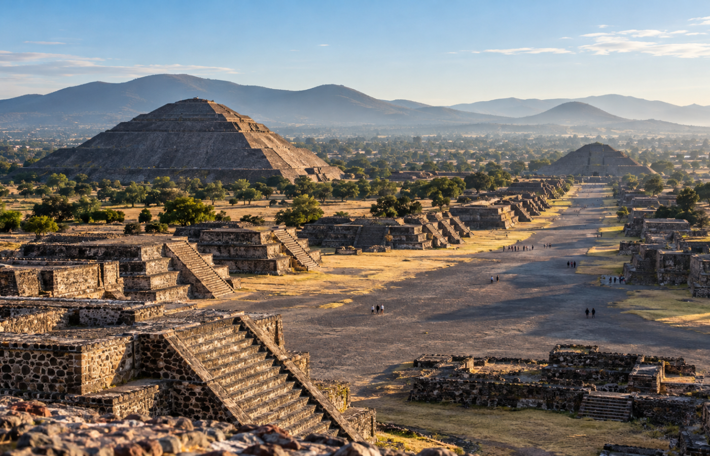 Vestigio arqueológico en un sitio patrimonial, imagen para una guía de visita a Teotihuacán
